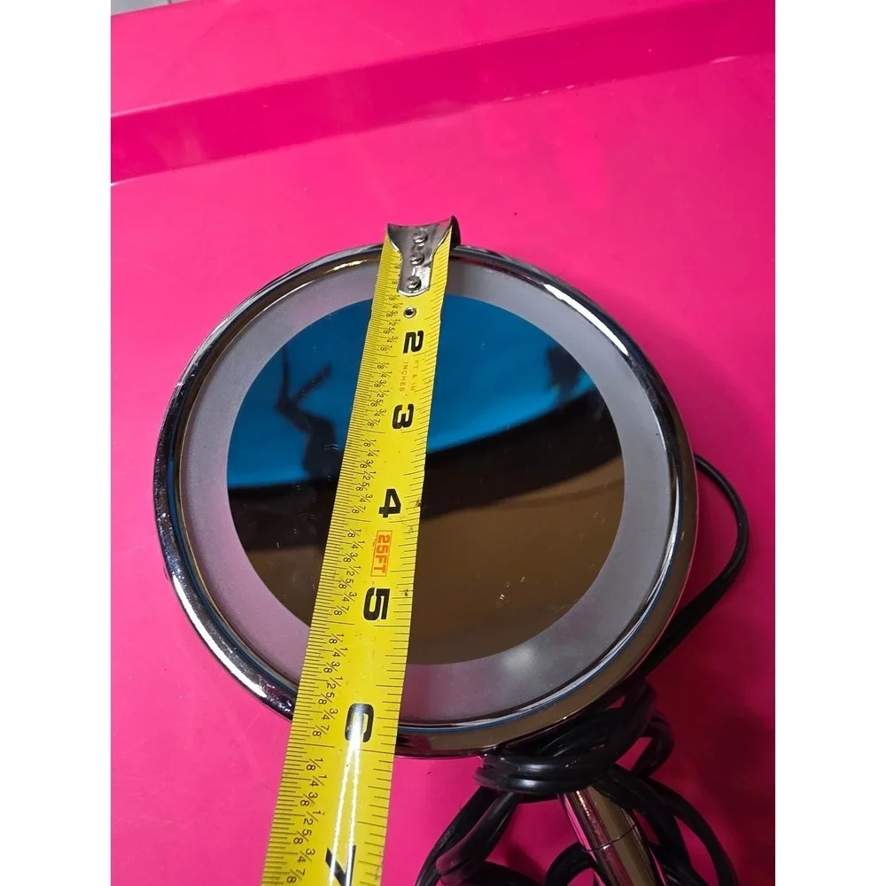 Conair BE150T Lighted Makeup Mirror Chrome Tabletop Round Vanity‎ Mirror T56MP